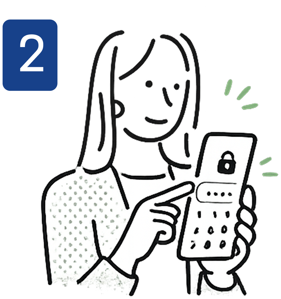 Illustration d'une personne utilisant un smartphone